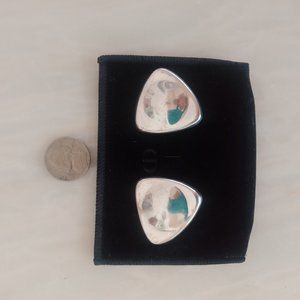 Sterling Silver Triangle Shaped Earrings